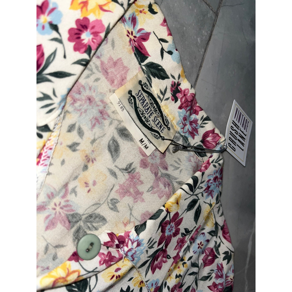 Vintage Separate Scene Floral Blouse M - Picture 2 of 8